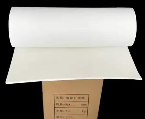 0.3-15mm বেধ অ্যালুমিনিয়াম সিলিক্যাট ফাইবার কাগজ 1260 তাপ নিরোধক সিরামিক ফাইবার কাগজ