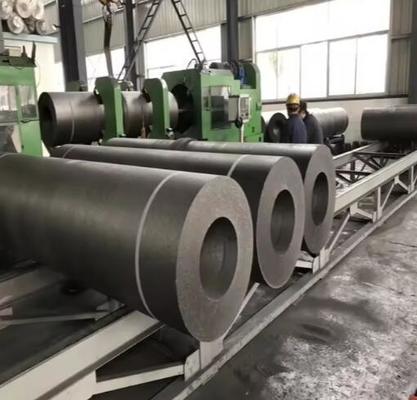Dia 100-750mm উচ্চ মানের গ্রাফাইট ইলেক্ট্রোড L1800-2700mm UHP HP RP কার্বন গ্রাফাইট ইলেক্ট্রোড Eaf Lf চুল্লি জন্য