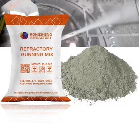 Rongsheng Refractory Gunning Materials High Temperature Alumina Silicate Spray Coatings Induction Furnace Refractory Gunning Mix