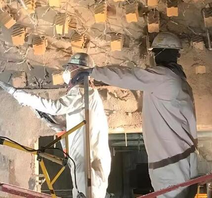 Rongsheng Refractory Gunning Materials High Temperature Alumina Silicate Spray Coatings Induction Furnace Refractory Gunning Mix