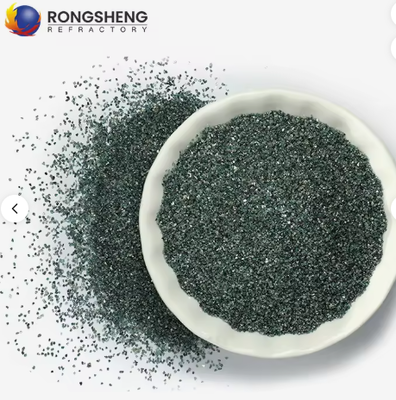 উচ্চ বিশুদ্ধতা RONGSHENG সবুজ সিলিকন কার্বাইড পাউডার ক্ষয়কারী গর্ত 240# 360# F1200 উচ্চ শক্তি 1900 অগ্নি প্রতিরোধী সিরামিক