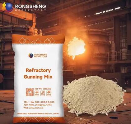 উচ্চ তাপমাত্রা 1750°C গুনিং মিশ্রণ ম্যাগনেসিয়াম অ্যালুমিনিয়াম করন্ডাম অগ্নি প্রতিরোধী আস্তরণের স্প্রে লেপ উপকরণ
